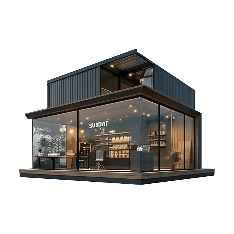 দোকানের জন্য প্রিফেব্রিকেটেড কন্টেইনার হাউস