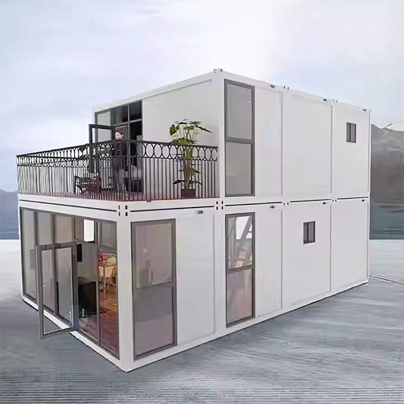 দোতলা কাচের কন্টেইনার হাউস দোতলা কাচের কন্টেইনার হাউস