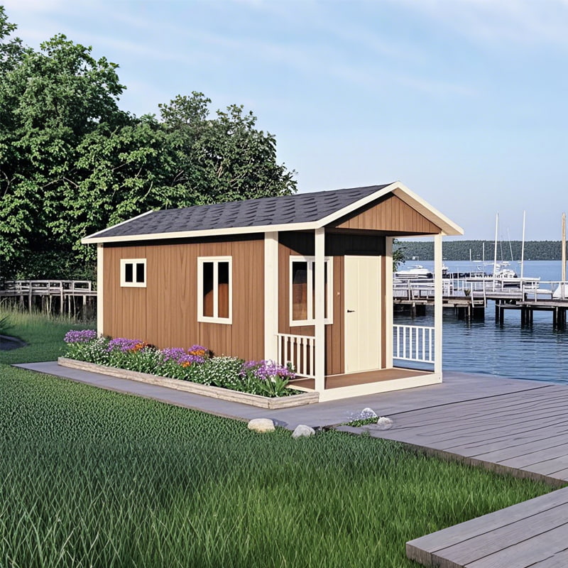 পিচ ছাদ বিচ্ছিন্ন কন্টেইনার হাউস